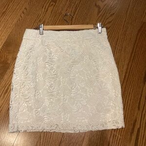 RW & Co Mini Skirt Off-white sz 6/